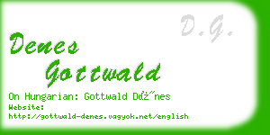 denes gottwald business card